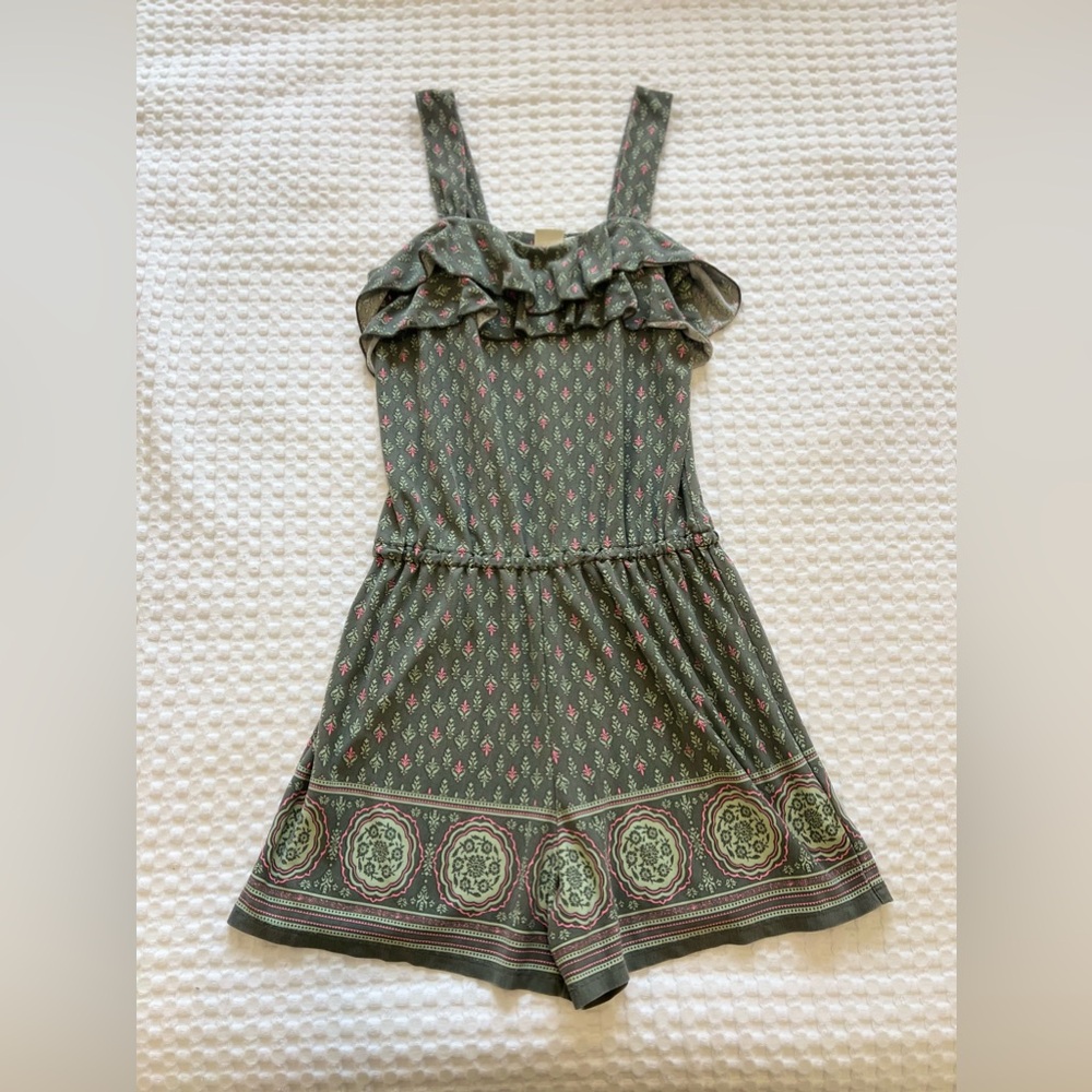Mudd Sage Green Ruffle Romper